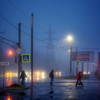 Туманный апрельский вечер :: Алексей Трифонов