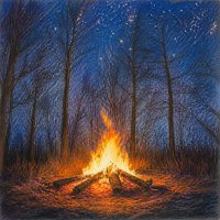 "Ночной костер" :: Денис Бочкарёв "Ночной костер" :: Денис Бочкарёв