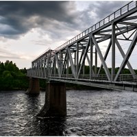 Мост через реку Онегу. :: Валентин Кузьмин Мост через реку Онегу. :: Валентин Кузьмин