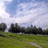 Вид на Рязанский кремль с реки Трубеж :: Сергей Цветков Вид на Рязанский кремль с реки Трубеж :: Сергей Цветков
