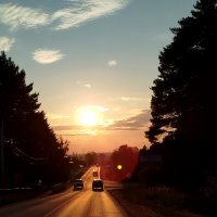 Дорога в закатном солнце🌄 :: светлана льдокова