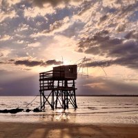 Креветочник на берегу Атлантического океана