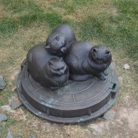 Скульптурная группа "Коты зимой" :: Александр Буянов Скульптурная группа "Коты зимой" :: Александр Буянов