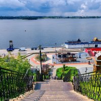 Вид на пристань в Городце
