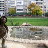 Черепаха Тортила у пруда