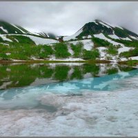 Камчатка.  Горный массив Вачкажец. Озеро Тахколоч