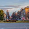 Ухта, майский вечер в Старом Городе. Дома в стиле "сталинский ампир" - редкость для северн :: Николай Зиновьев