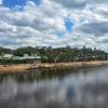 Городской пейзаж Нижнего Новгорода с рекой и облачным небом. :: Ольга Довженко