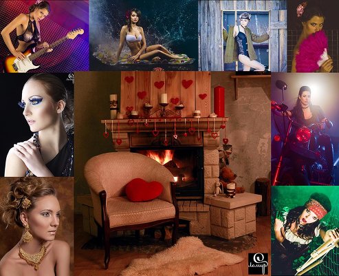 Фотостудия с интерьерами, аквазоной, мотоциклом, клеткой и камином