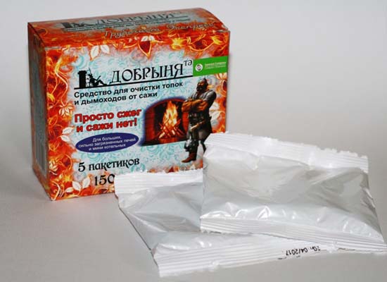 Очиститель ёрш Трубочист Добрыня средство для чистки дымоходов камина и котла
